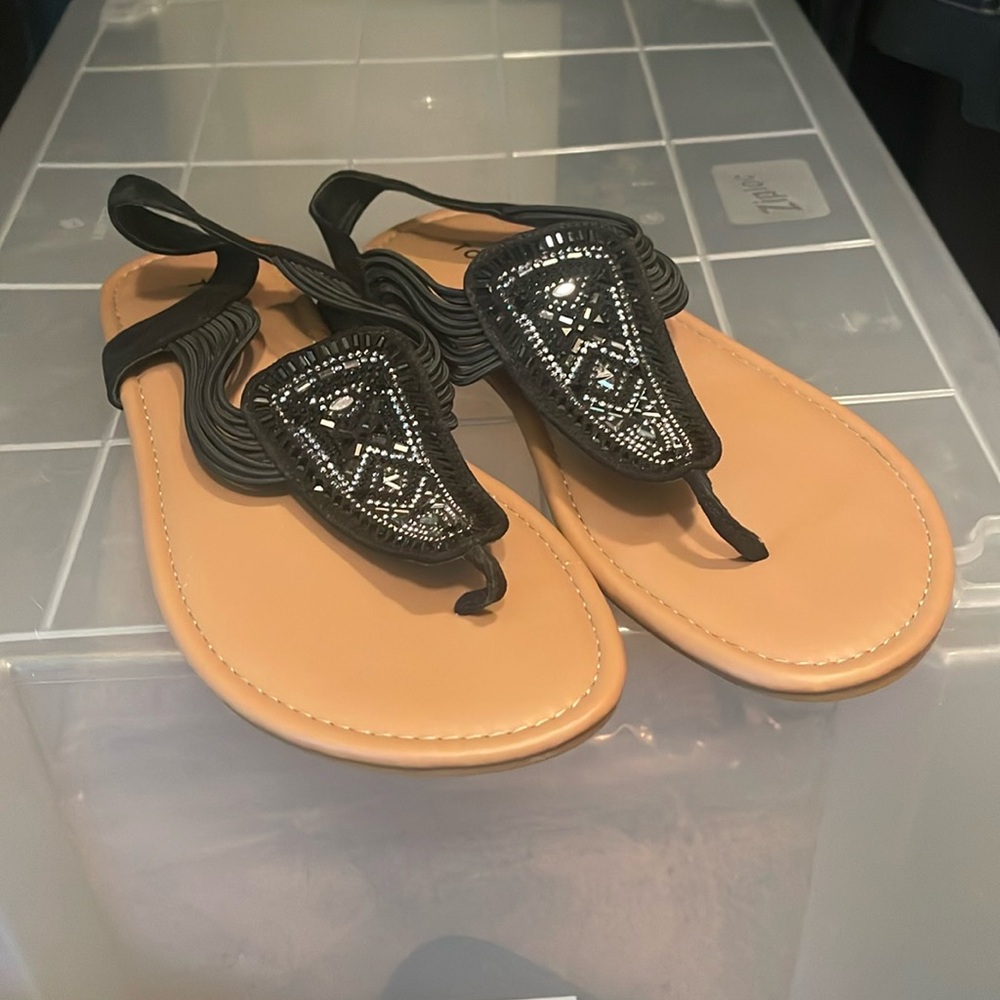 Black torrid flat sandals